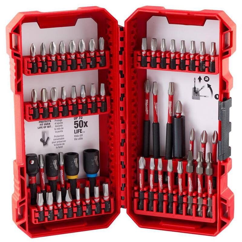 Set de puntas de destornillador de acero aleado Milwaukee SHOCKWAVE Impact-Duty (54 piezas) - 48-32-4010