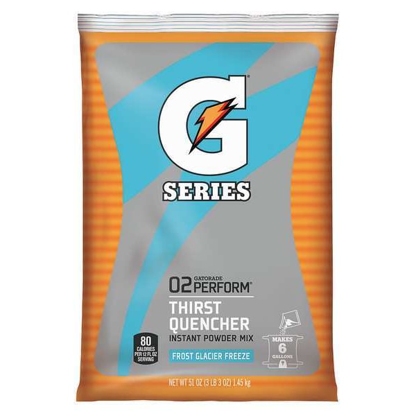 Gatorade G Series, Thirst Quencher Sports Drink Mix, Powder, Glacier Freeze, 6 Gal Yield Per 51 oz Pk, 1 Pack - 33676