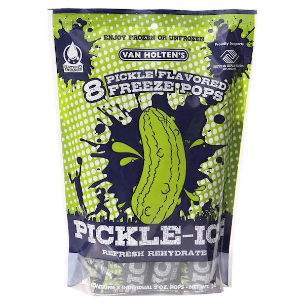 Van Holtens Van Holten's Pickle-Ice Pickle Flavored Freeze Pop 2 oz. Tube, PK48 - 75068