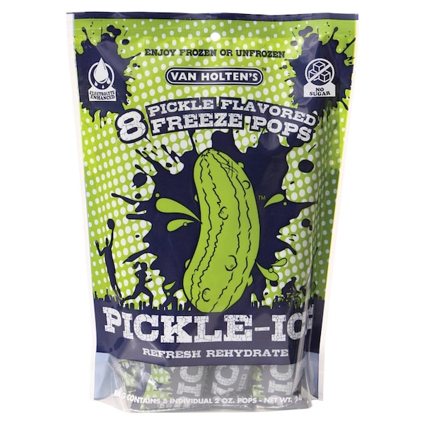 Van Holtens Van Holten's Pickle-Ice Pickle Flavored Freeze Pop 2 oz. Tube, PK48 - 75068
