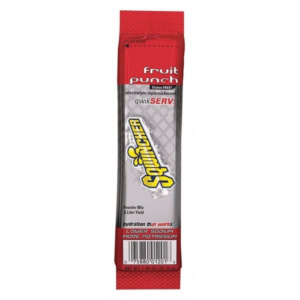 Sqwincher Sports Drink Mix Powder 1.26 oz., Fruit Punch, PK8 - 159060901