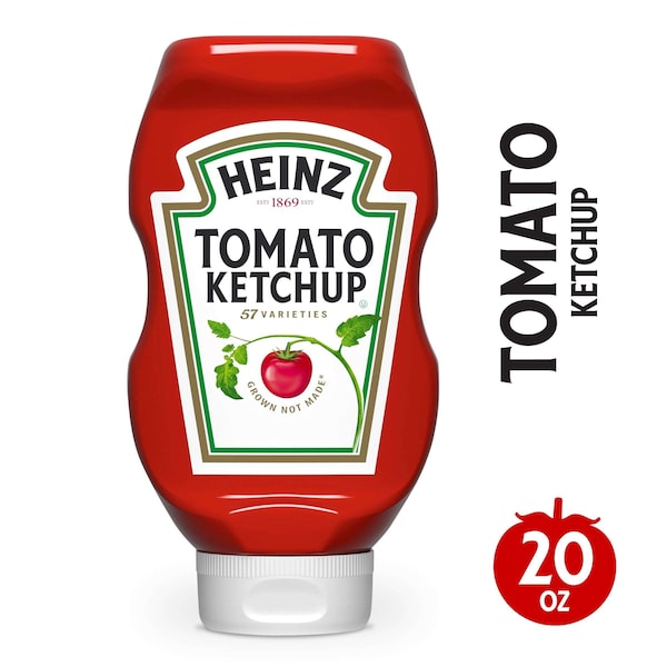 Heinz Heinz Easy Squeeze Clear Upside Down Ketchup 20 oz., PK12 - 10013000006405
