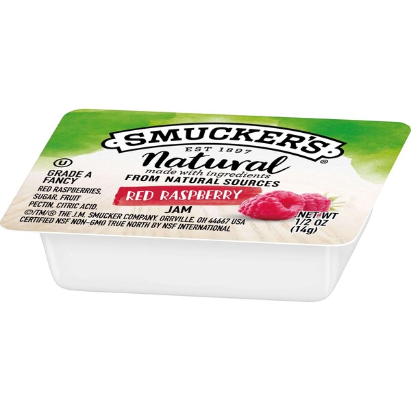 Smuckers Smucker's Natural Red Raspberry Jam .5 oz. Cup, PK200 - 5150008203