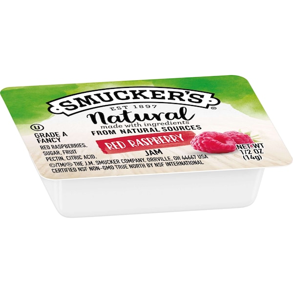 Smuckers Smucker's Natural Red Raspberry Jam .5 oz. Cup, PK200 - 5150008203