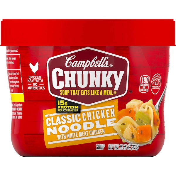 Campbells Campbell's Chicken Noodle Soup Chunky Bowl 15.25 oz. Bowl, PK8 - 000014880