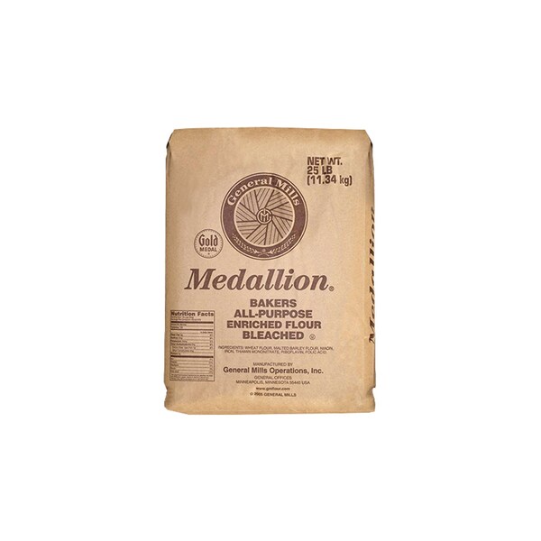 Gold Medal Medallion Bakers All Purpose Enriched Bleached Flour 25lbs Bag, PK2 - 16000-54425