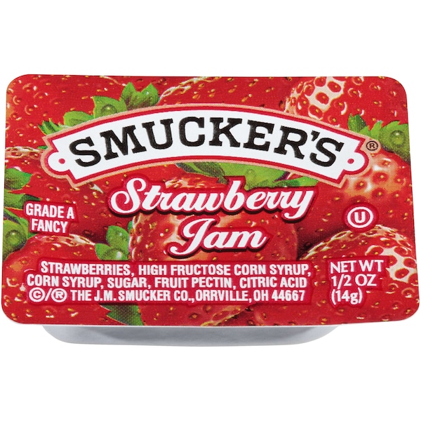 Smuckers Smucker's Strawberry Jam Plastic .5 oz., PK200 - 5150000767