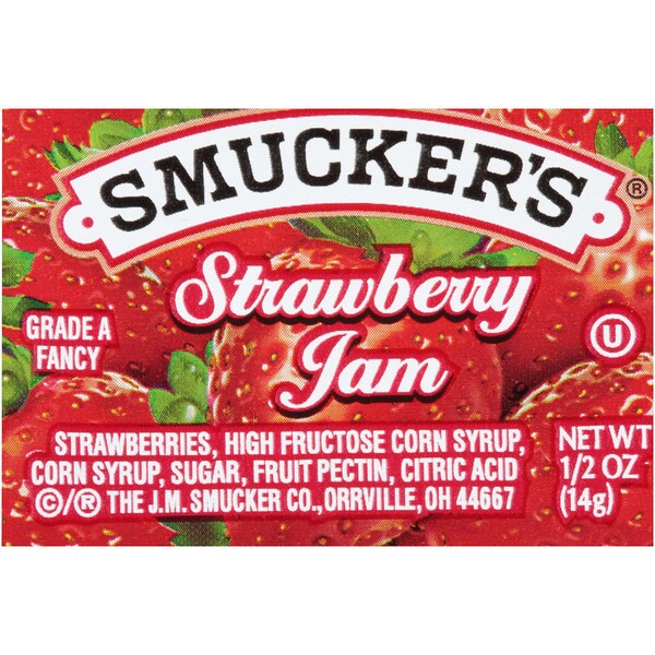 Smuckers Smucker's Strawberry Jam Plastic .5 oz., PK200 - 5150000767
