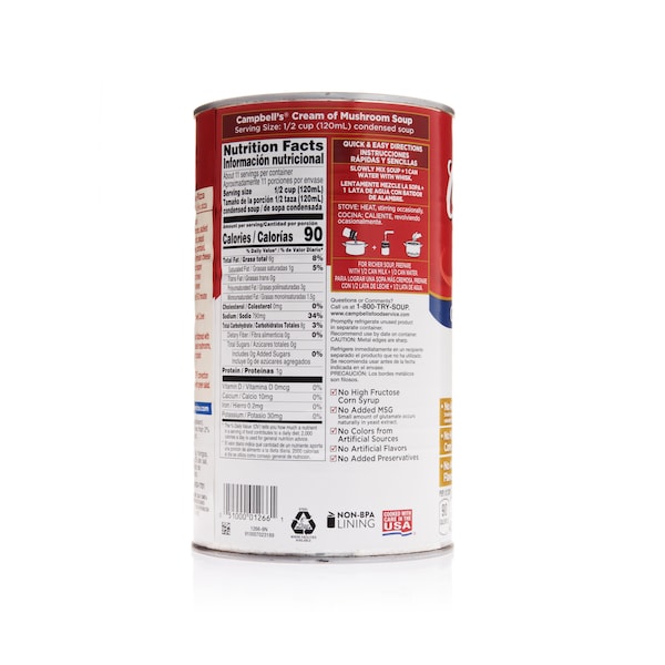 Campbells Campbell's Cream Of Mushroom Soup 50 oz. Cans, PK12 - 000001266
