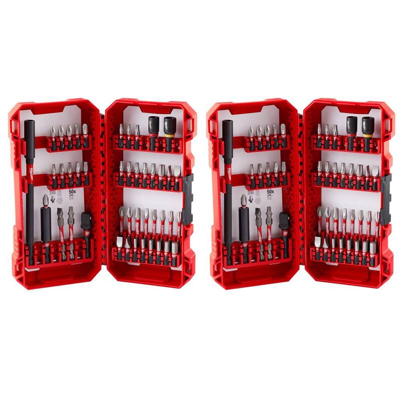 Set de puntas de destornillador de acero de aleación Impact Duty SHOCKWAVE de Milwaukee (90 piezas) - 48-32-4023-48-32-4023