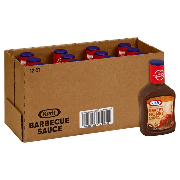 Kraft Kraft Sweet Honey Barbecue Sauce 18 oz. Bottle, PK12 - 10021000052384