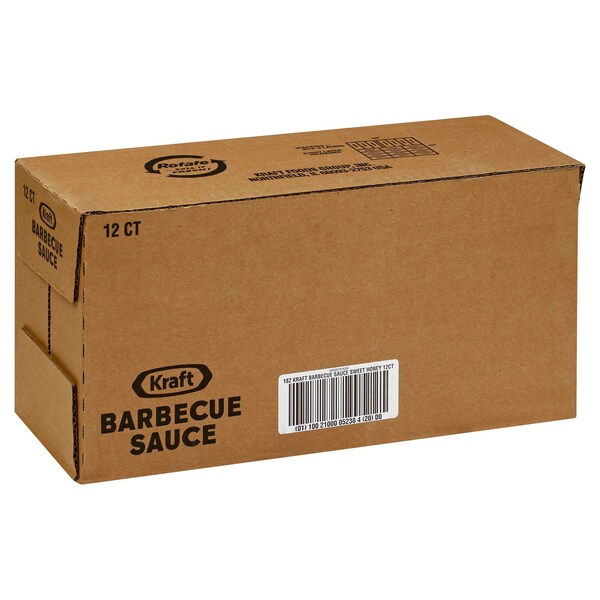 Kraft Kraft Sweet Honey Barbecue Sauce 18 oz. Bottle, PK12 - 10021000052384