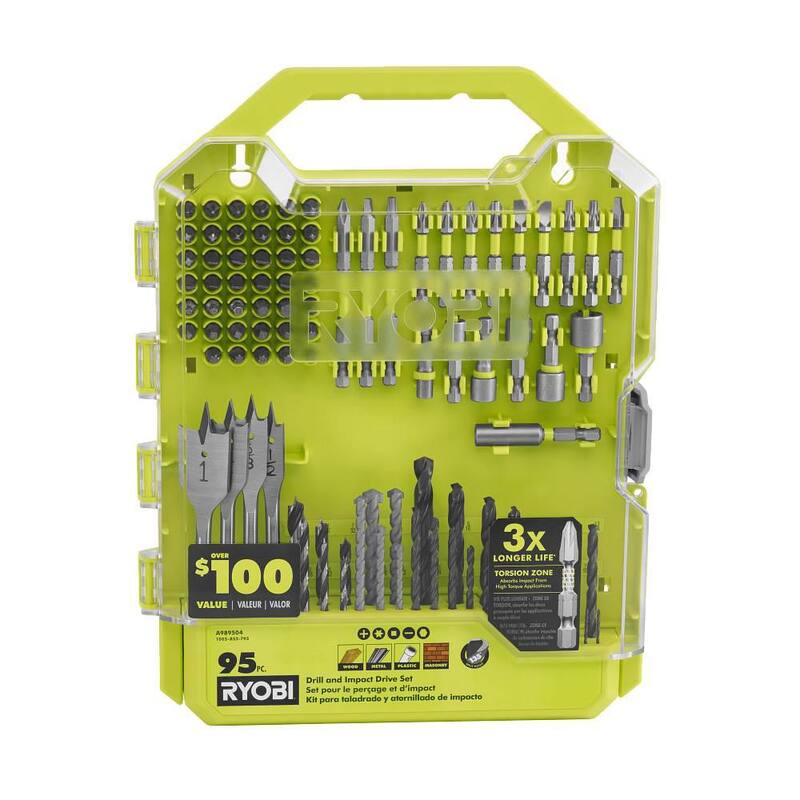 Juego de accesorios para taladro y atornillador de 70 piezas con clasificación de impacto con juego de taladro y atornillador de 95 piezas - AR2040-A989504