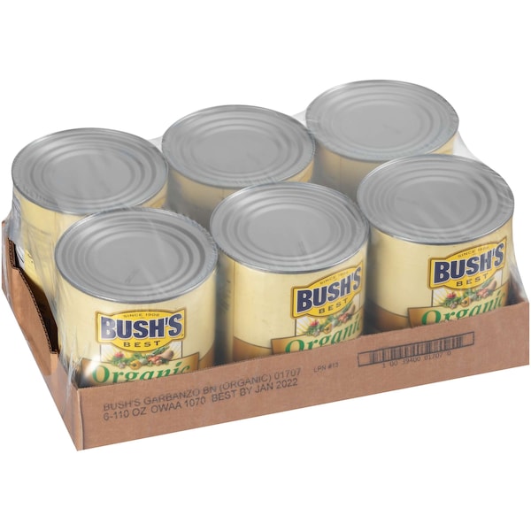 Bushs Best Bush's Best 100% Organic Garbanzo Beans No 10 Can, PK6 - 01707