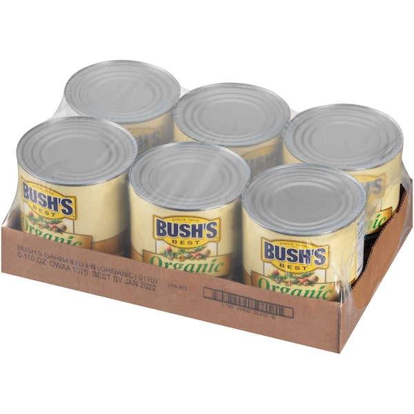 Bushs Best Bush's Best 100% Organic Garbanzo Beans No 10 Can, PK6 - 01707