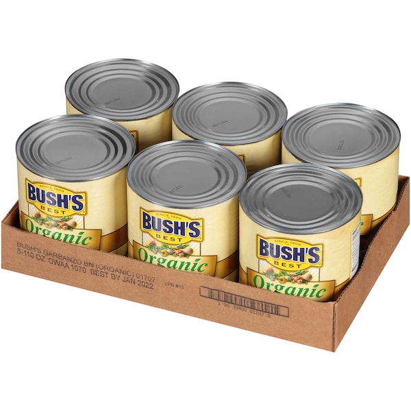 Bushs Best Bush's Best 100% Organic Garbanzo Beans No 10 Can, PK6 - 01707