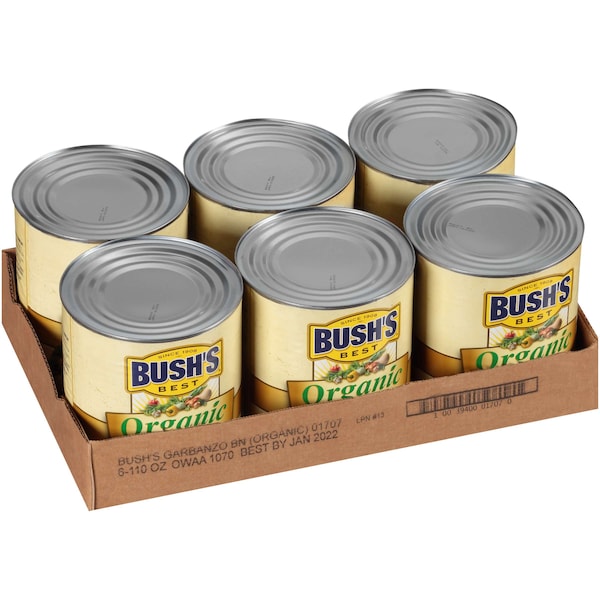 Bushs Best Bush's Best 100% Organic Garbanzo Beans No 10 Can, PK6 - 01707