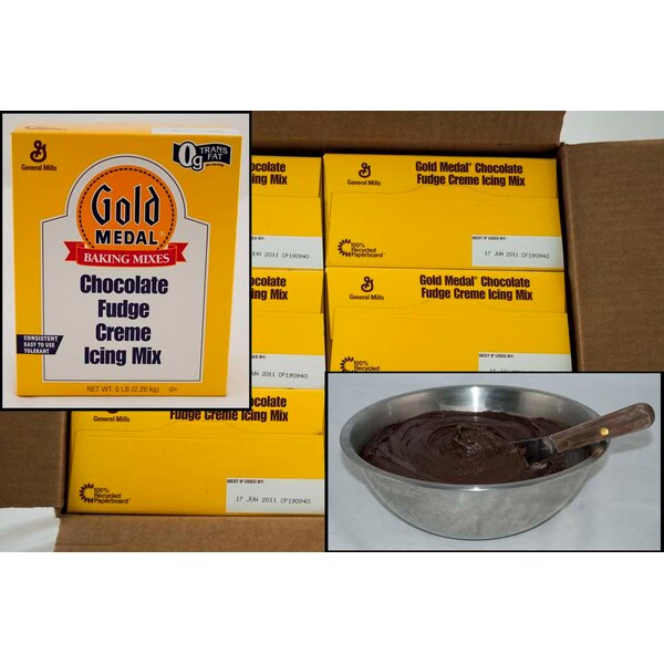 Gold Medal Gold Medal Baking Mixes Chocolate Fudge Creme Icing Mix 5lbs, PK6 - 16000-11222
