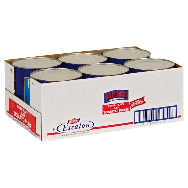 Bella Rosa Tomato Puree Extra Heavy 107 oz., PK6 - 10078485302251