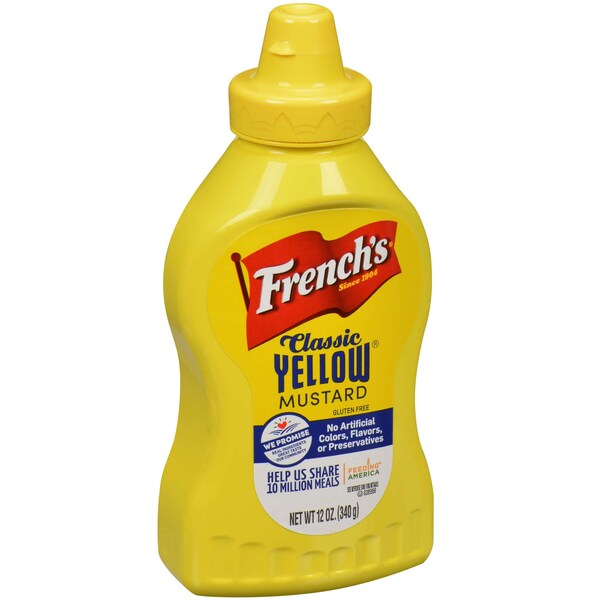 Frenchs French's Yellow Squeeze Mustard 12 oz., PK12 - 75677