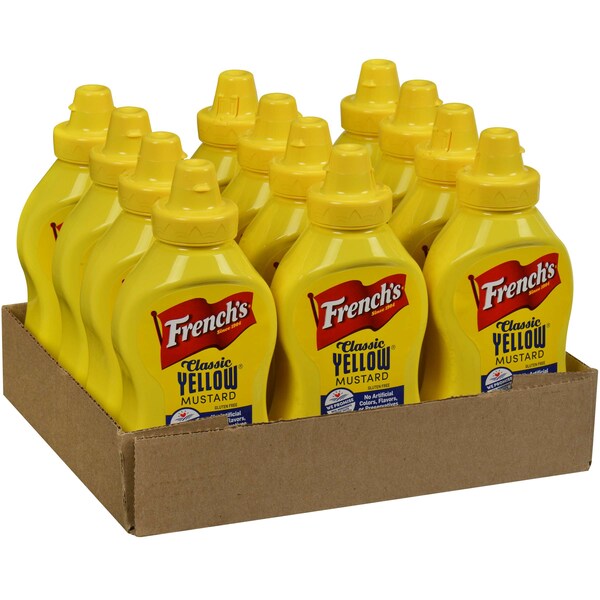 Frenchs French's Yellow Squeeze Mustard 12 oz., PK12 - 75677