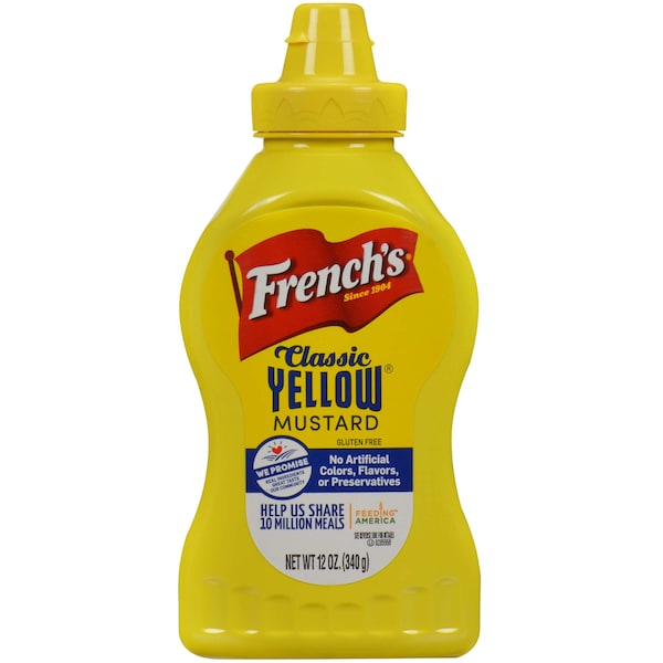 Frenchs French's Yellow Squeeze Mustard 12 oz., PK12 - 75677