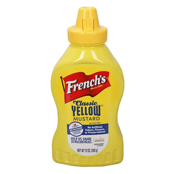 Frenchs French's Yellow Squeeze Mustard 12 oz., PK12 - 75677