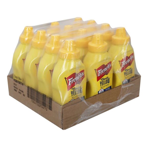 Frenchs French's Yellow Squeeze Mustard 12 oz., PK12 - 75677