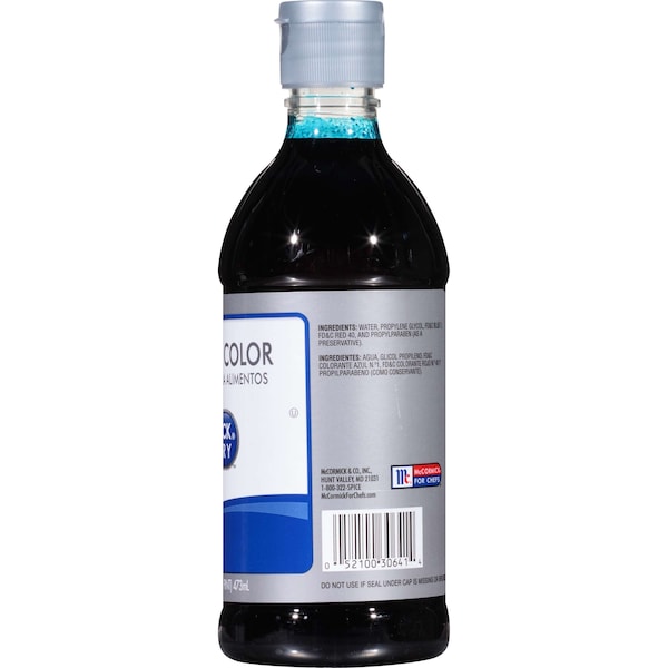 Mccormick McCormick Blue Food Color 1 Pint Bottle, PK6 - 930641
