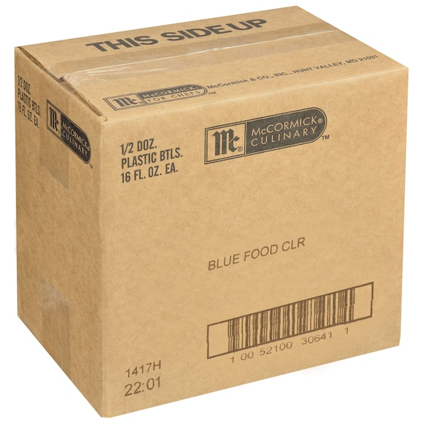 Mccormick McCormick Blue Food Color 1 Pint Bottle, PK6 - 930641