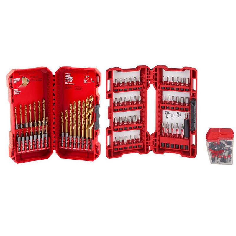 Juego de brocas y puntas de impacto de titanio Milwaukee SHOCKWAVE IMPACT DUTY (95 piezas) - 48-89-4631-48-32-4497