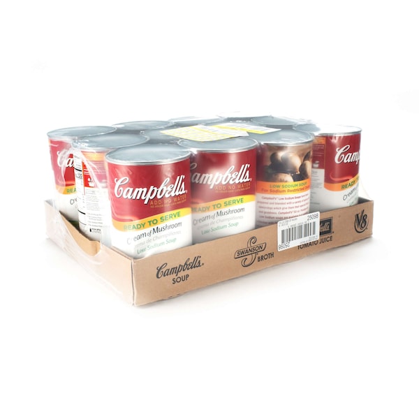 Campbells Campbell's Low Sodium Cream Of Mushroom Soup 49.5 oz., PK12 - 000025098