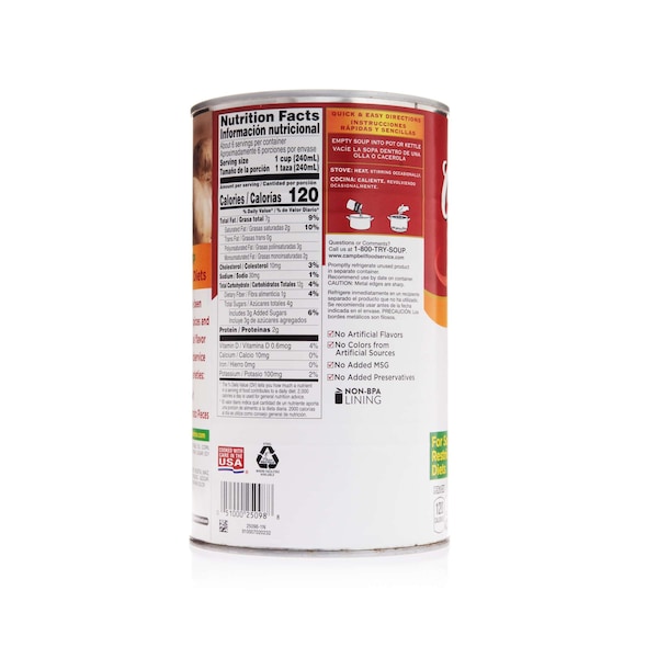 Campbells Campbell's Low Sodium Cream Of Mushroom Soup 49.5 oz., PK12 - 000025098