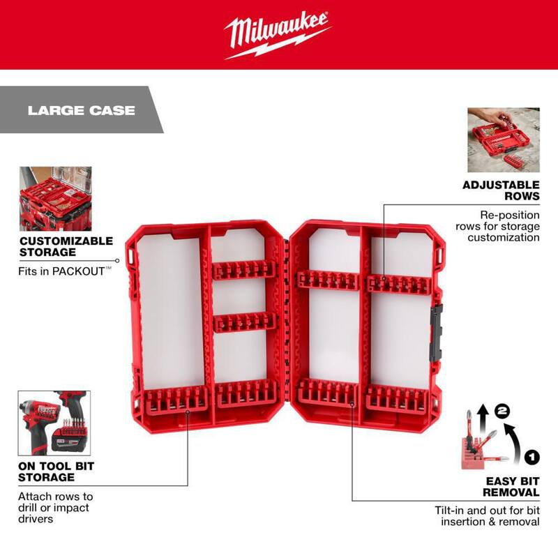 Set de puntas de destornillador de acero aleado Milwaukee SHOCKWAVE Impact Duty con set de hojas de sierra reciproca SAWZALL (71 piezas) - 48-32-4097-49-22-1110H