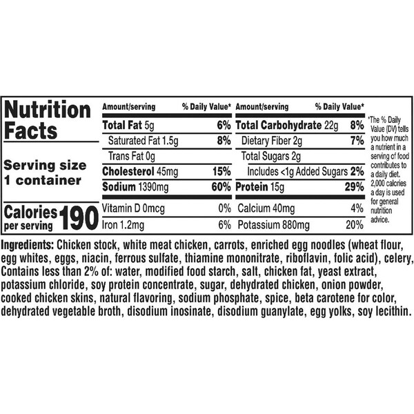 Campbells Soup, Classic Chicken Noodle, Single-Serve, 15.25 oz, Multi PK - CAM14880