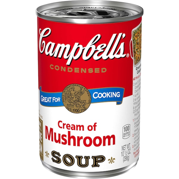 Campbells Condensed Soup Red & White Cream Of Mushroom Soup 10.5 oz., PK48 - 000001261