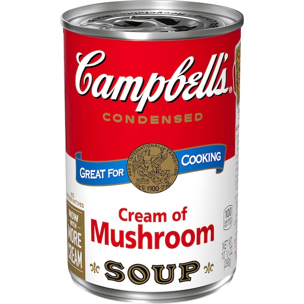 Campbells Condensed Soup Red & White Cream Of Mushroom Soup 10.5 oz., PK48 - 000001261