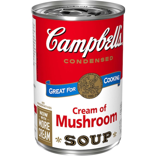 Campbells Condensed Soup Red & White Cream Of Mushroom Soup 10.5 oz., PK48 - 000001261