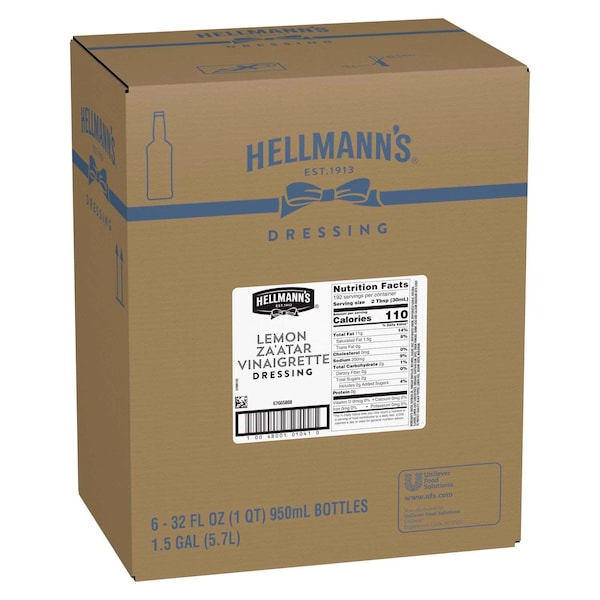 Hellmanns Lemon Zaatar Vinaigrette Dressing 32 oz., PK6 - 67665808