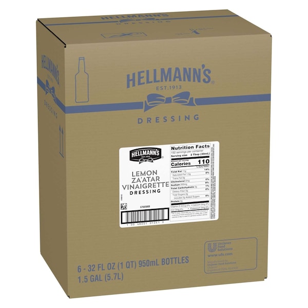 Hellmanns Lemon Zaatar Vinaigrette Dressing 32 oz., PK6 - 67665808