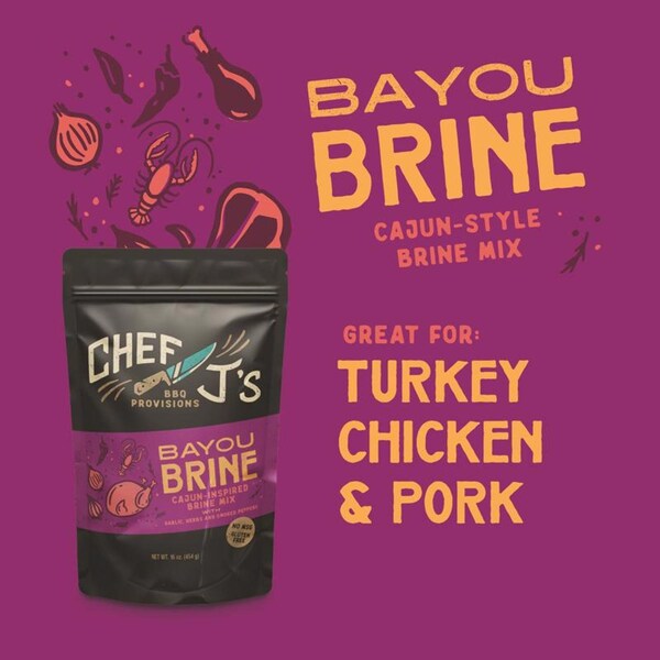 5280 Culinary Chef J's BBQ Provisions Bayou Brine Mix 16 oz - BAYOUBRINE-CS