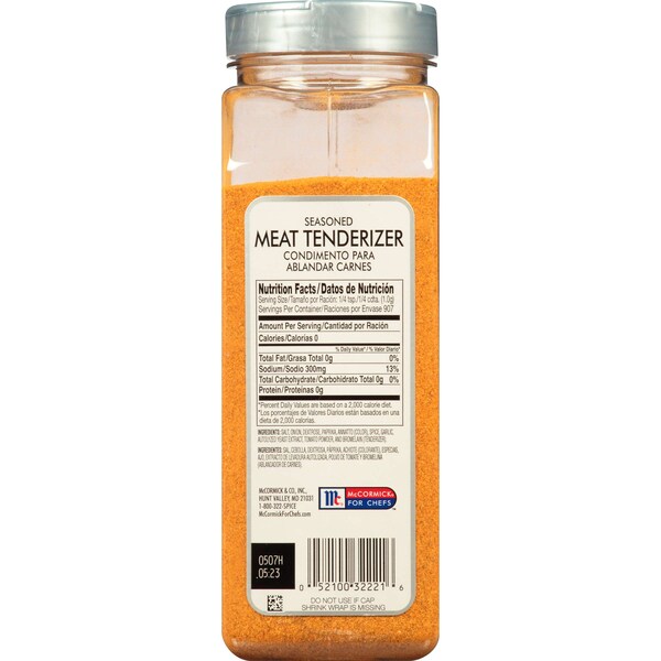 Mccormick McCormick Meat Tenderizer 32 oz. Container, PK6 - 932221