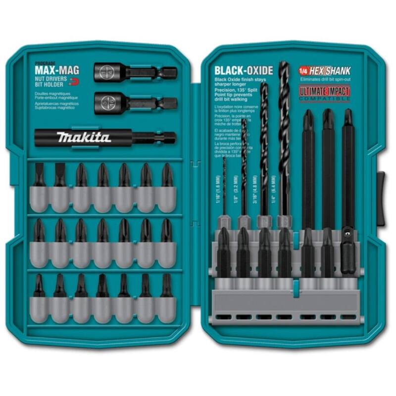 Juego de brocas de calidad de contratista de acero Makita (38 piezas) - T-01373
