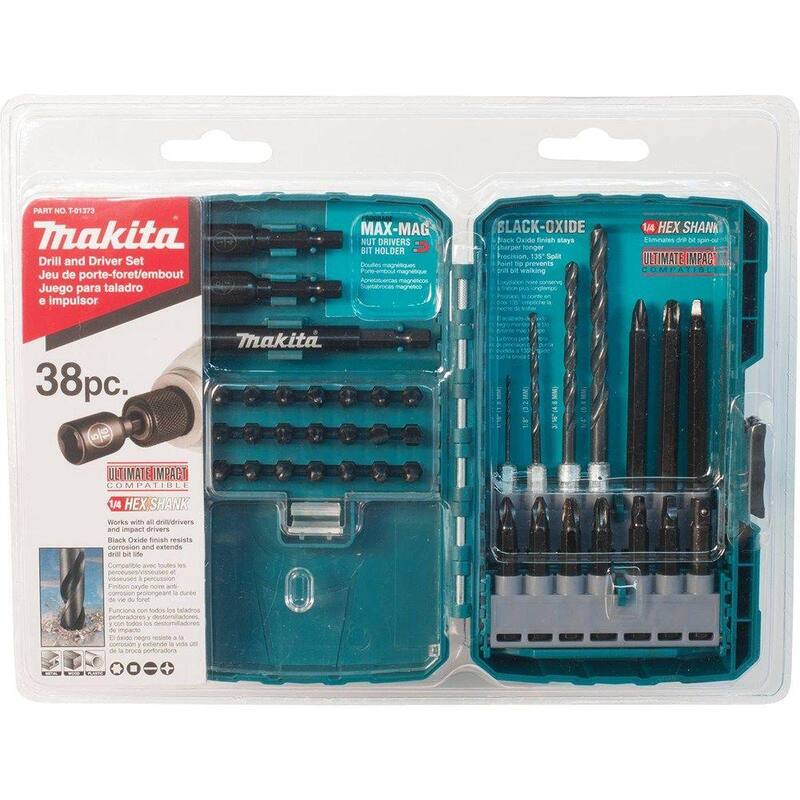 Juego de brocas de calidad de contratista de acero Makita (38 piezas) - T-01373