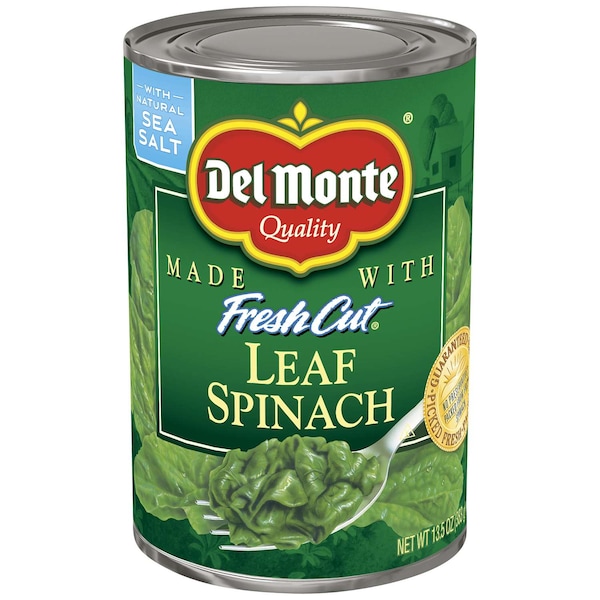Del Monte Del Monte EZ Open Fresh Cut Leaf Spinach 13.5 oz. Can, PK12 - 2000420