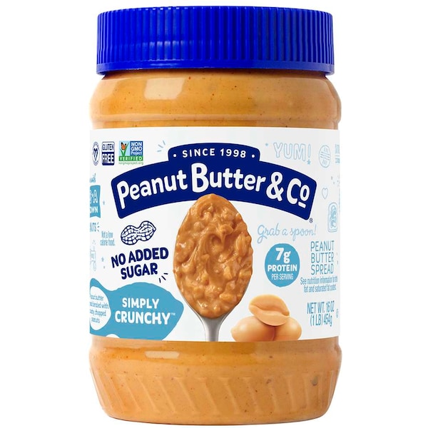 Peanut Butter & Co All Natural Simply Crunchy Peanut Butter Spread 16 oz., PK6 - 17010082