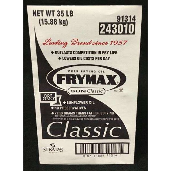 Frymax Frymax Frying Oil Sunflower Oil 35lbs - 243010 FR