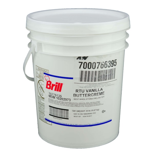 Brill Brill Light 'N Fluffy Vanilla Buttercream Icing 35lbs - 10202973