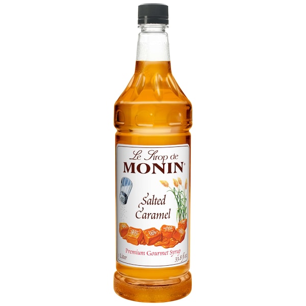 Monin Monin Salted Caramel Syrup 1 Liter Bottle, PK4 - M-FR210F
