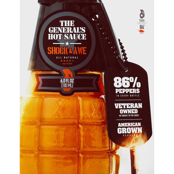 The Generals Hot Sauce The General's Hot Sauce All Natural Shock & Awe Sauce 6 oz - 0311-003